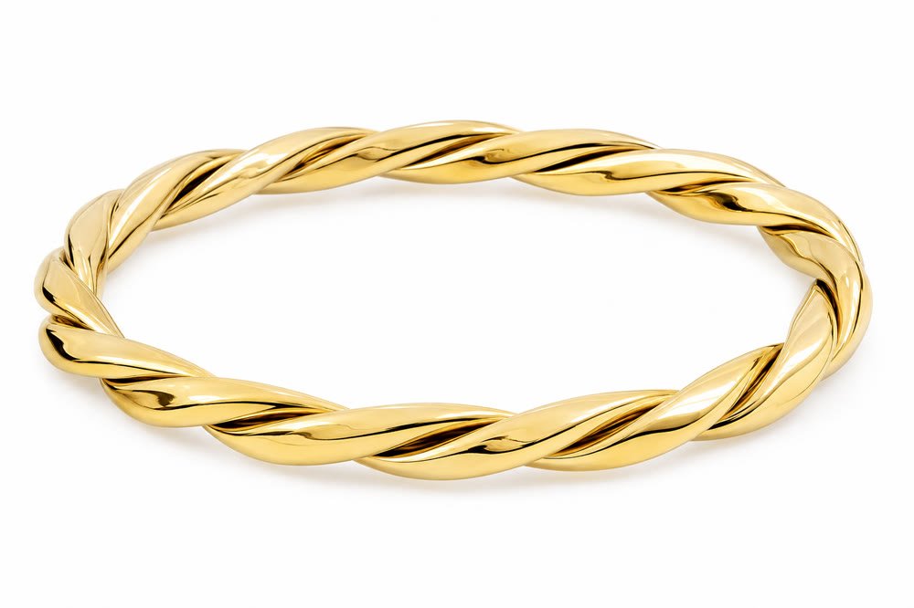 Twisted Gold Bangle