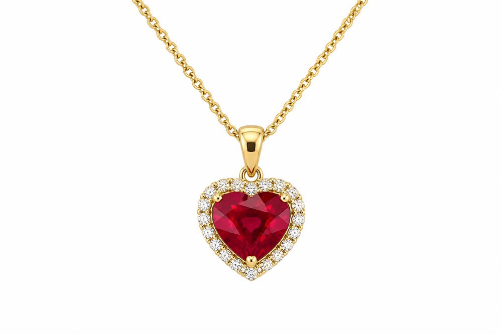 Ruby Heart Pendant