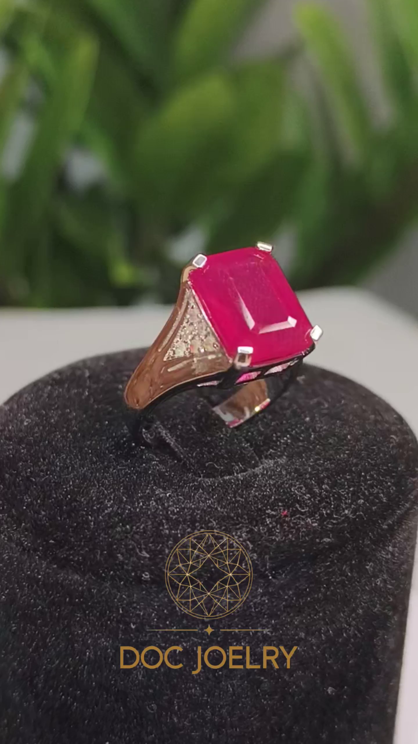 Ruby Empress Solitaire Ring 