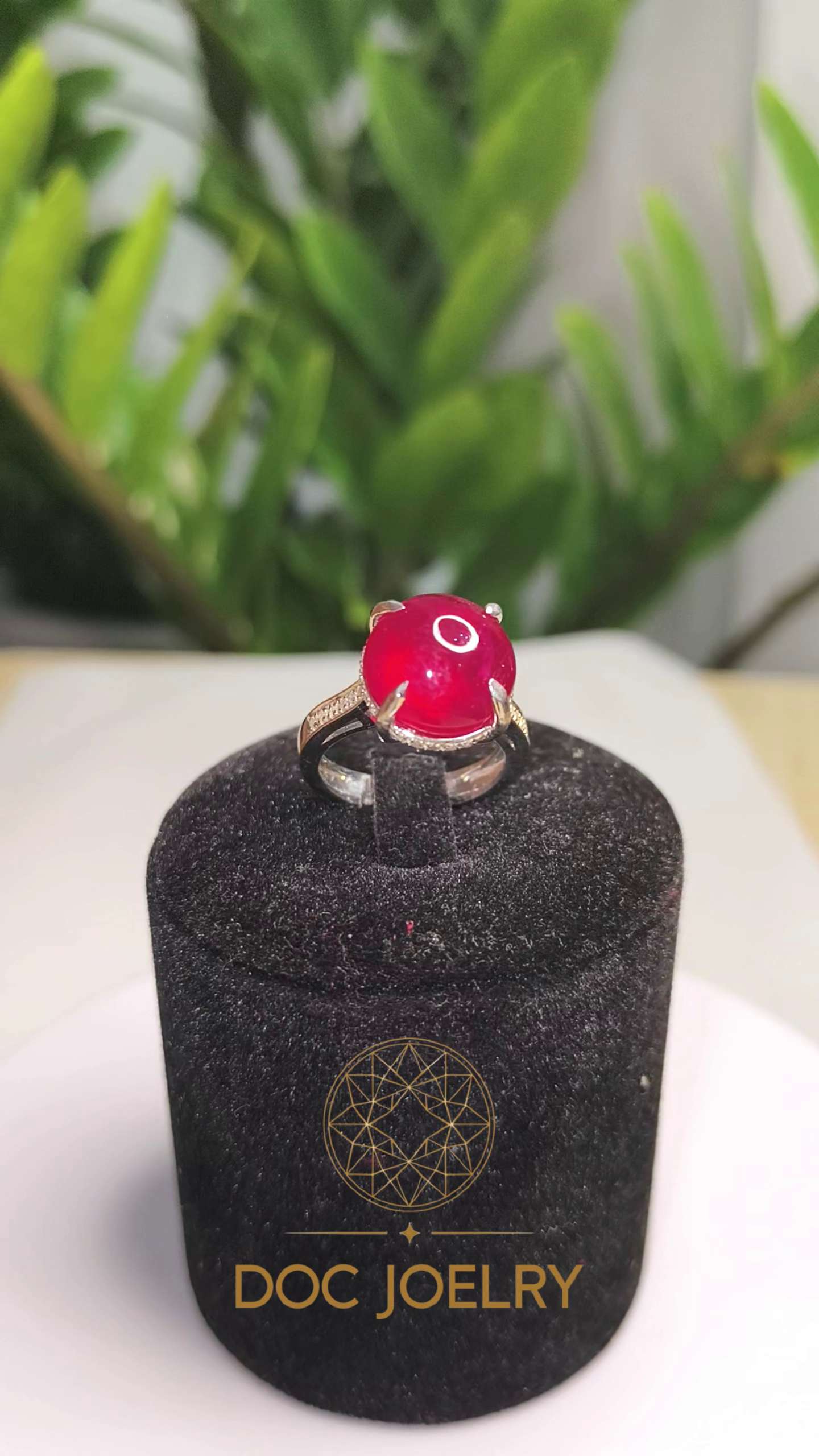 Crimson Crown Ruby Ring 