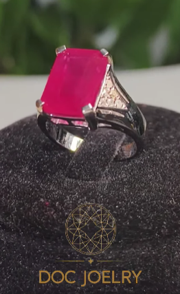 Ruby Empress Solitaire Ring 
