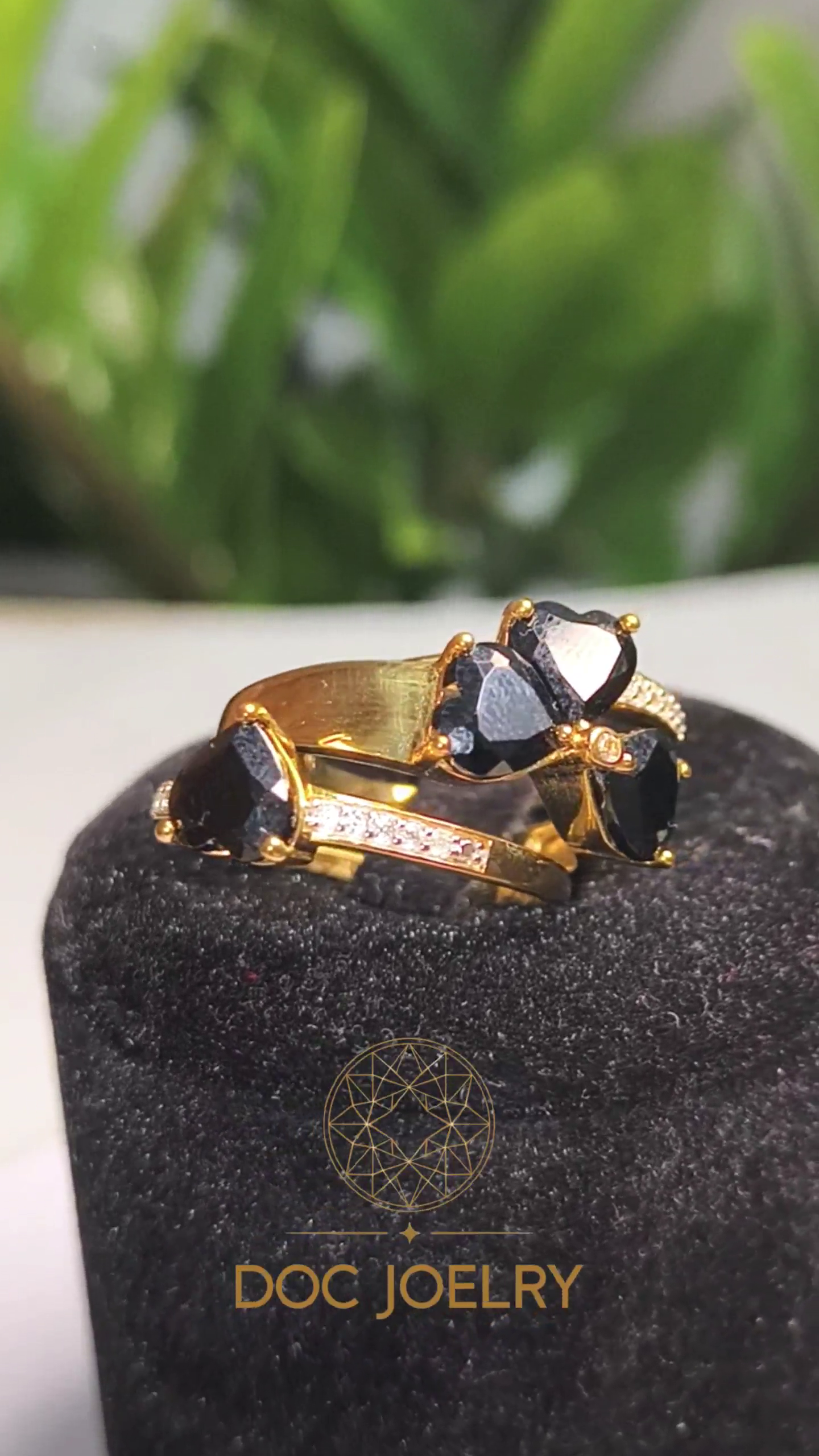 Midnight Bloom Stackable Regal Spinel Trio