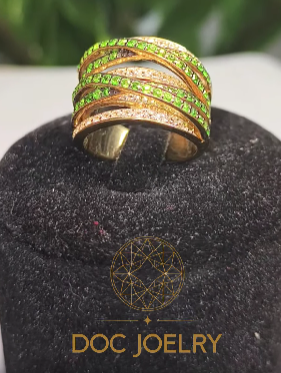 Sovereign Verdant Wave Diopside Ring
